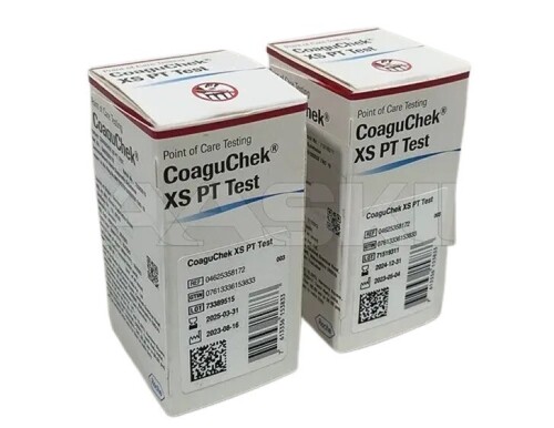 CoaguChek XS PT Test Strips - Manual Operation, Portable Design | Easy-to-Use, Real-Time Blood Clotting Measurement