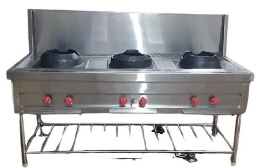 3 Burner Chinese Range - Material: Metal