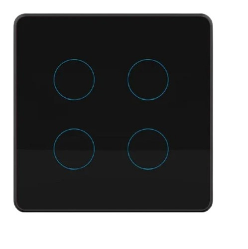 Four Touch Switch Panels - Durable ABS & PVC Construction Fine Black Finish | 16 Amp 220V Rated Voltage 1-Year Warranty