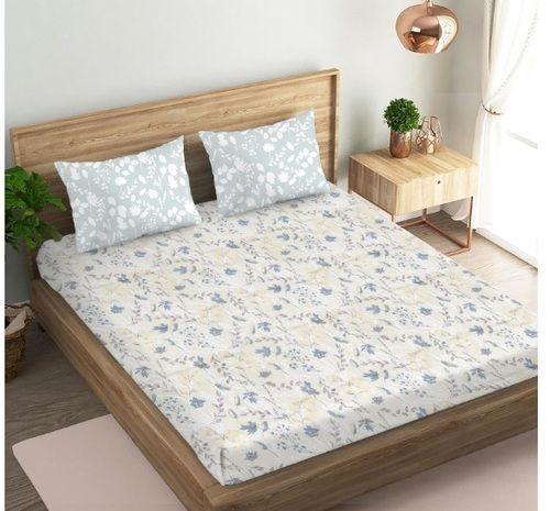 King Size Elastic Fitted Bedsheet - Color: .