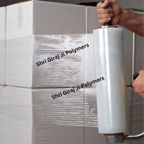 LLDPE Stretch Film - 8 Inch Width , White Plain Packaging Roll