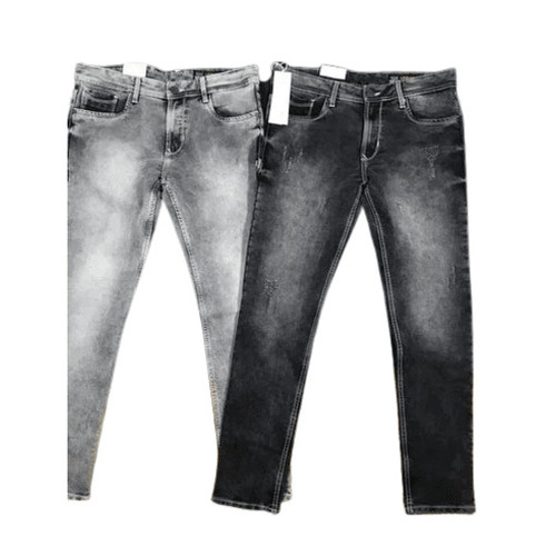 Denim Jeans - Regular Fit, Waist Sizes 28-42 | Black & Gray, Anti-Wrinkle, Breathable, Quick Dry, Machine Washable