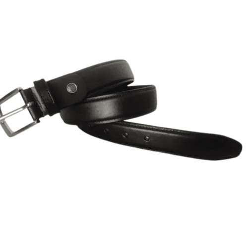 Mens Genuine Leather Belt - Standard Size, Matte Black | Adjustable Design, Water Resistant, Easy to Use