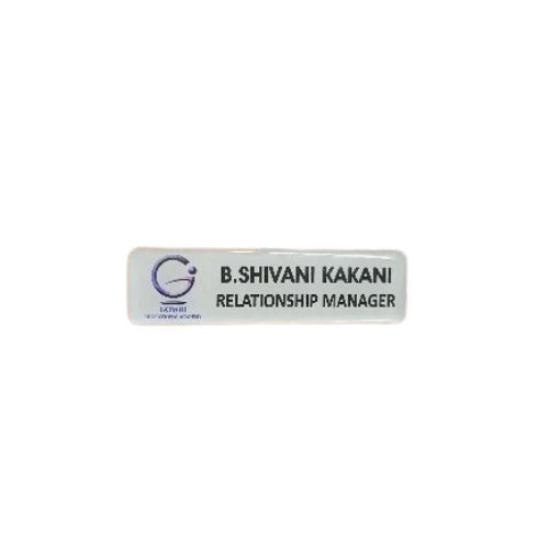 Acrylic Gel Coated Name Badges - Badge Type: Pin