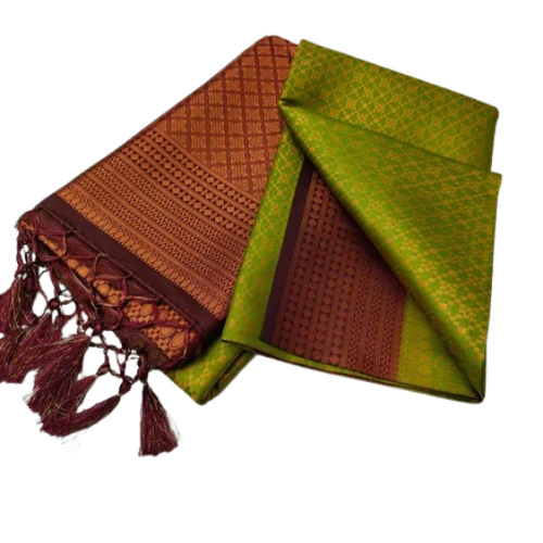 Kubera Pattu Copper Softy Silk Weaving Saree - Color: Available In Different Of Colors