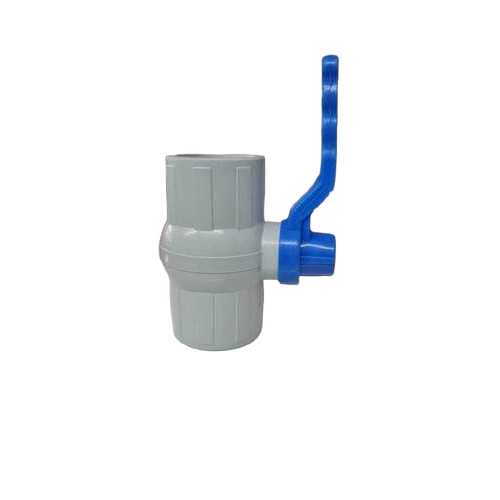 Pvc Ball Valve Ms Handle - High Pressure 2" to 4" Size | Grey/Black Plain/Threaded Industrial Water Usage