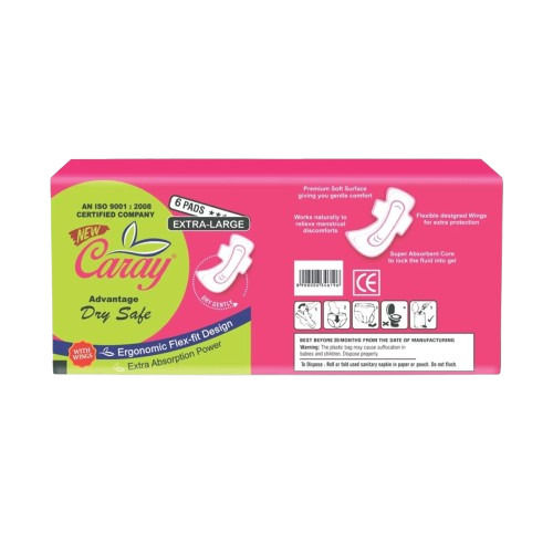 Sanitary Napkins - Ultra Thin Cotton Soft & Dry Net, 230-290 MM Sizes | Eco Friendly, Skin Friendly, High Absorbent, 6 Pads/Pack