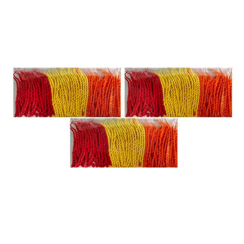Long Cotton Wicks - Cotton Material, Available in Red, Yellow, and Orange Colors | Clean Burning for Religious and Decorative Use, Durable