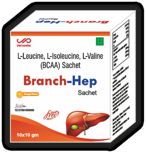 Branch-Hep Sachet - 10 Sachets of Essential Amino Acids, For Liver Health Support - Hygienically Packed, Highly Efficacious, Long Shelf Life, Physician Recommended
