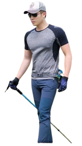 Grey Dri Fit T Shirt - Lycra Fabric, Sizes S, M, L, XL, Grey Color | Light Weight, Breathable, Short Sleeves, O-Neck Design, Plain Pattern