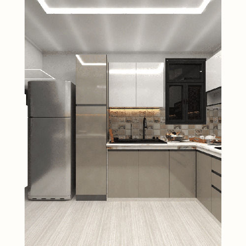 U Shape Modular Kitchen With Lift-Ups