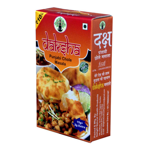Daksha Punjabi Chole Masala - Spice Blend Powder, Brownish Red, Food Grade | Authentic Flavor Enhancer for Traditional & Modern Recipes
