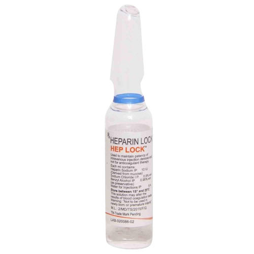 Heparin Lock 2Ml Injection - Physical Form: Liquid