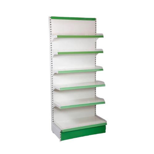 Mild Steel Wall Rack - Color: Green And White