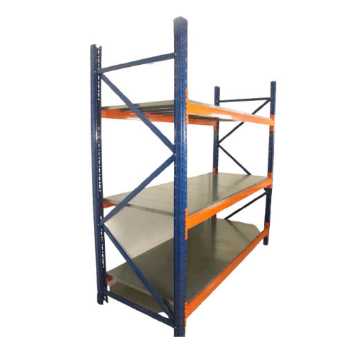 Mild Steel Warehouse Rack - Color: Orange And Blue