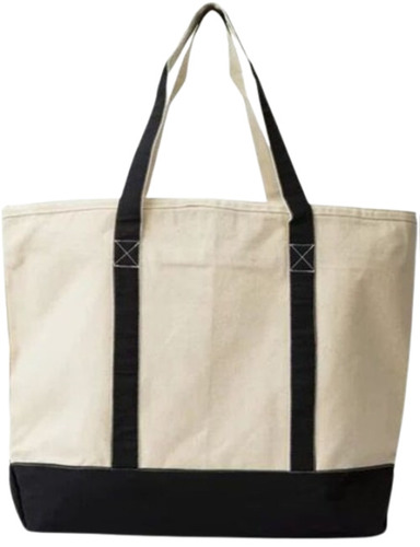 Canvas Shopping Bags - Light Weight, 10 Kg Capacity | Washable, Attractive Double Strap Design, 100% Pure Canvas