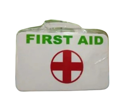 First Aid Box - PVC, Standard Size, White, Rectangular, Printed Pattern , Lightweight, Reusable, Water & Crack Resistant