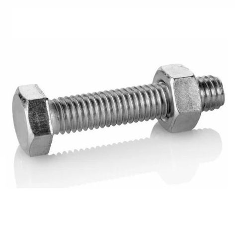 Polished Mild Steel Nut Bolt - Color: --