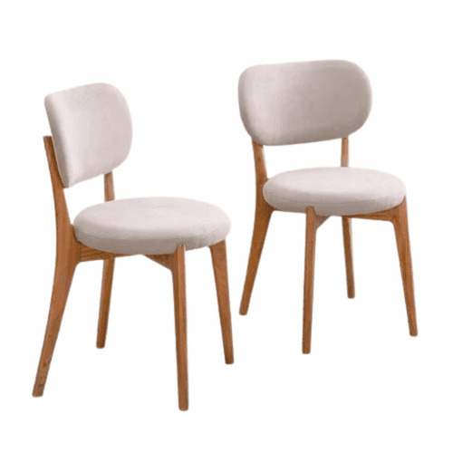 Wooden Chair - Supreme Quality Higher Strength Eco-Friendly Oak & Fabric | Portable 1 Seater with Handmade Modern Design Termite Resistance Easy Care