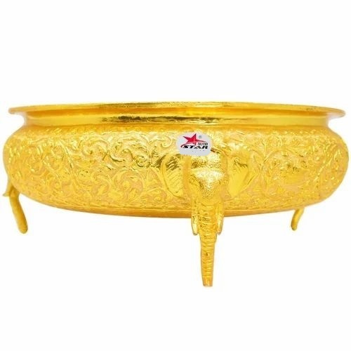 Gold Plated Copper Urli - Color: Golden