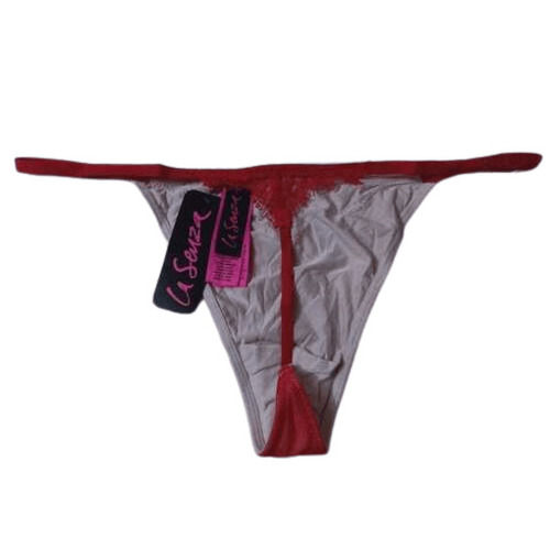 Ladies Thong Panties - Color: Red & White