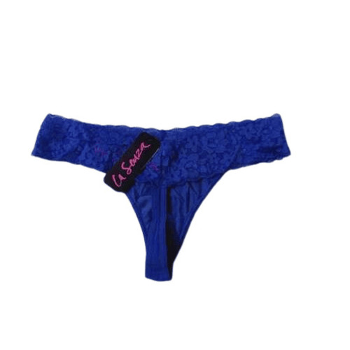 Blue Thong Panties - Fabric Type: Cotton