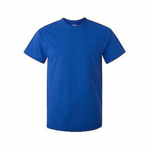 Cotton Round Neck Blue T-Shirts - Age Group: All