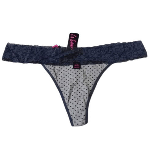 Dotted Thong Panties - Bra Design: Padded