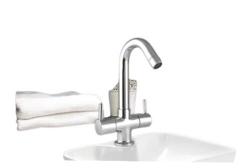 Center Hole Basin Mixer Taps - Color: Silver