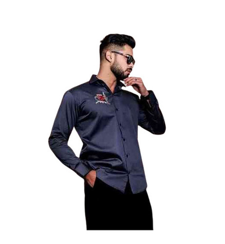 Mens Trendy Shirts - Full Sleeve, Classic Collar, Regular Fit, Blue | Breathable, Anti-Wrinkle, Quick Dry, Machine Washable, Superior Quality, No Pockets