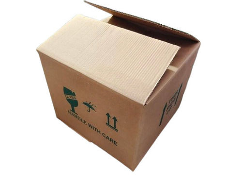 Brown Rectangular 3 Ply Corrugated Box - Paper Type: Kraft Paper