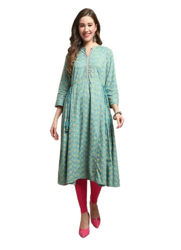 Ladies Kurtis - Decoration Material: Ribbons