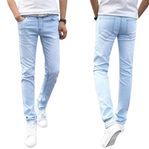 Men's Denim Jeans - Regular Fit, Washable and Breathable | Quick Dry, Anti-Wrinkle, Plain Dyed in Blue