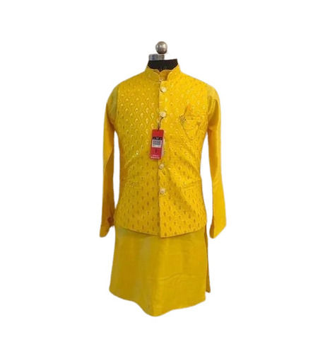 Mens Yellow Kurta Pajama - Ethnic Region: Indian