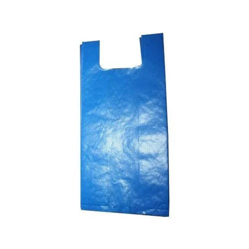 Plastic Carry Bags - Superior Quality, Standard Size, Blue Color | Lightweight, Foldable, Moisture and Water Resistant, Eco-Friendly, Recyclable, Disposable