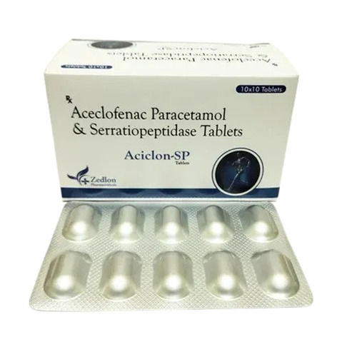 Aceclofenac Paracetamol Serratiopeptidase Tablet - Age Group: Adult