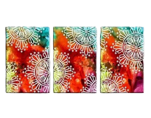 Design Canvas Painting - Acrylic Canvas 12x15 Inches, Frameless Matte Finish, Hand-Painted Western Style