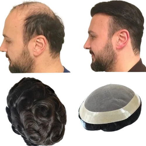 Mens Stylish Hair Wig - Hair Grade: Na