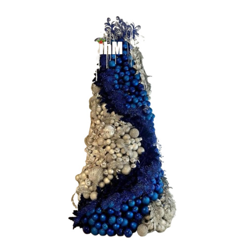 Dazzling Blue And Silver Decorative Christmas Tree - Feature: Light Weight