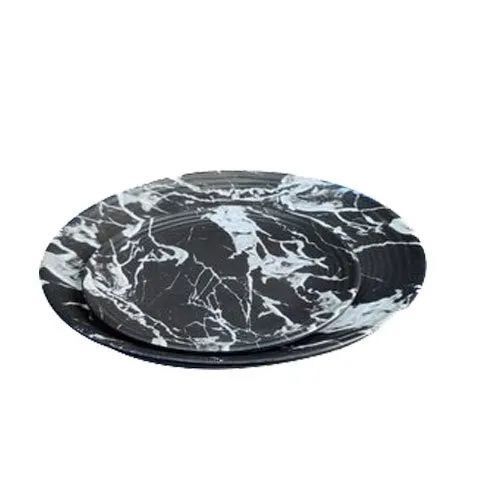 Melamine Grill Serving Plate - 3-7 Inch Round, Matte Black | Premium Quality, Durable Material, Lightweight Design, Break-Resistant, Heat Resistant, Colorful Options