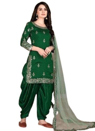 Ladies Salwar Suit - Fabric Type: Cotton Polyester