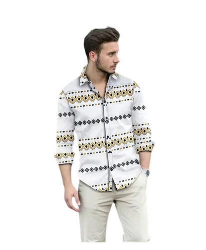 Mens Printed Shirts - Collar Style: Button Down