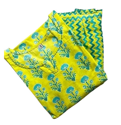 Cotton Salwar Suits - 3 Piece Set with Suit, Salwar & Dupatta | Anti-Wrinkle, Breathable, Quick Dry, Machine Washable, Printed Design for Casual Wear