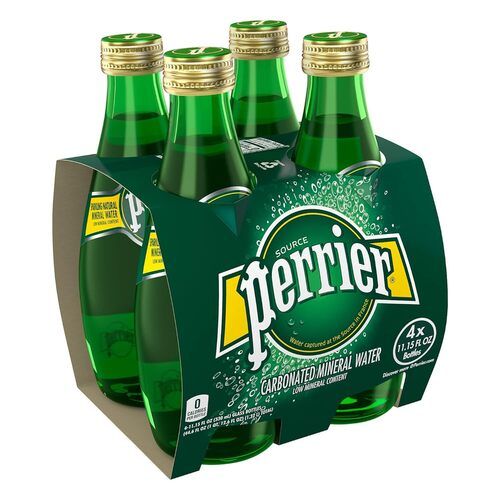 Perrier Carbonated Mineral Water (4 X 330Ml) - Height: 18  Centimeter (Cm)