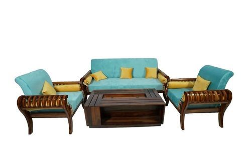 Wooden Sofa Set - Solid Wood Frame, Spacious Seating in Multi Color | Elegant Design, Premium Upholstery, Durable Finish, Eco-Friendly, Easy To Clean