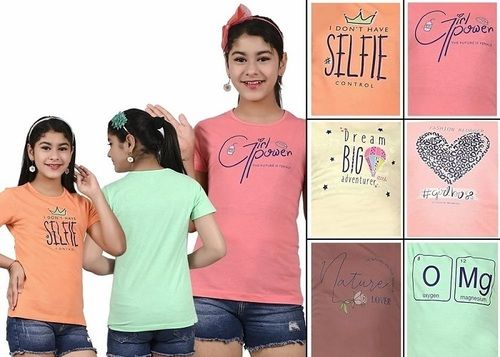 Girls Printed T-Shirts - Color: Multiple Colors Available