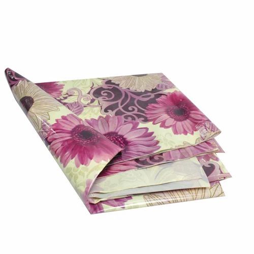 Pvc Table Sheet Cover - Durable Multicolor Printed Rectangular PVC Table Sheet, Fine Finished, 0.10mm Thickness for Home, Hotel, and Party Use