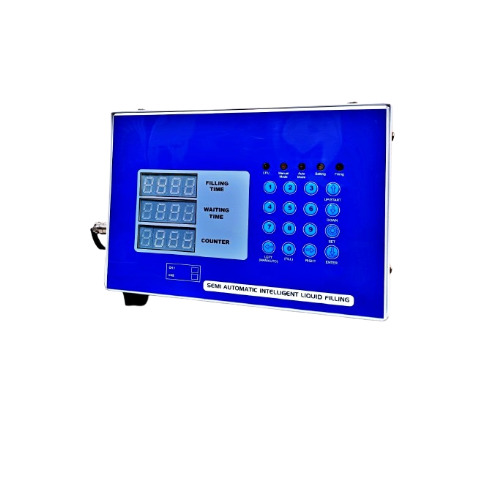 Semi-Automatic Intelligent Liquid Filling Machine - Mild Steel, 220-240 Volt, Silver | User-Friendly Controls, High Efficiency, Versatile Application