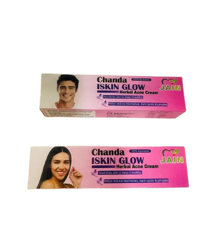 Chanda Iskin Glow Cream - 30 Grams, Herbal Ayurvedic Acne Solution for All Skin Types, Unisex Skin Care