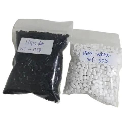 Recycled HIPS Granules - 8000m2 Production Area, 25 Kgs Packaging Size, 100% Purity, Industrial Grade, High Quality, Black & White Color